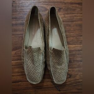 Donald J. Pliner Perforated Tan Slip on loafers